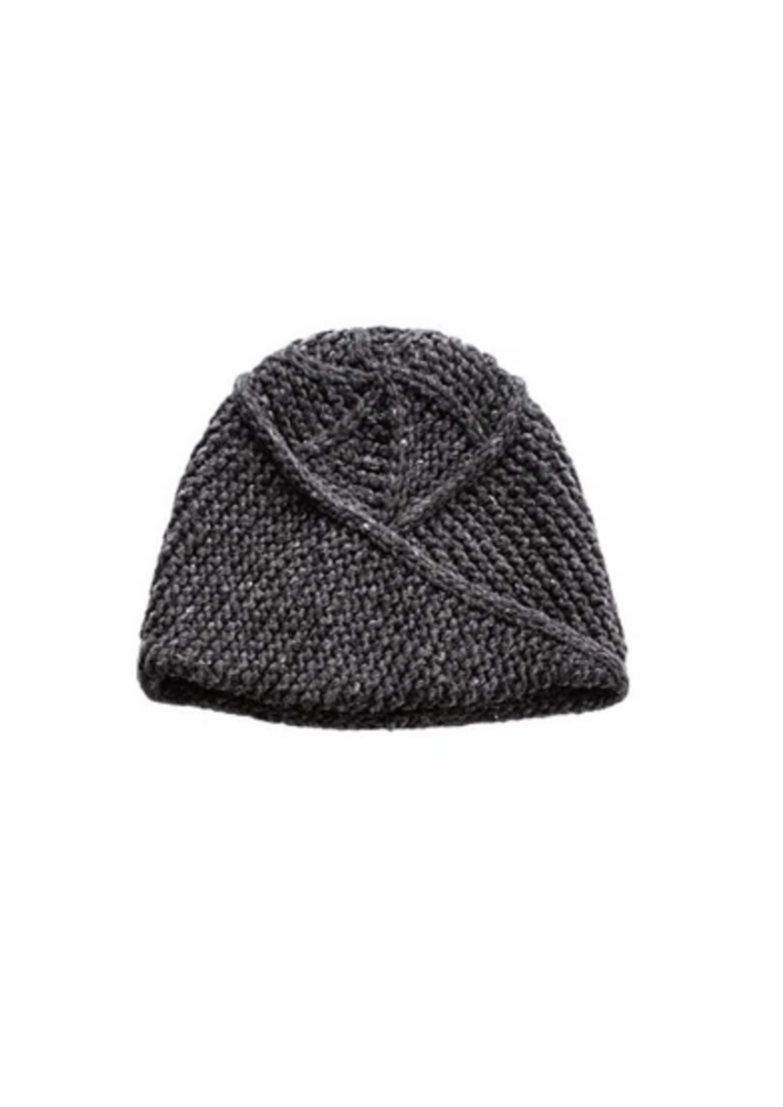 A knitted hat on a white background