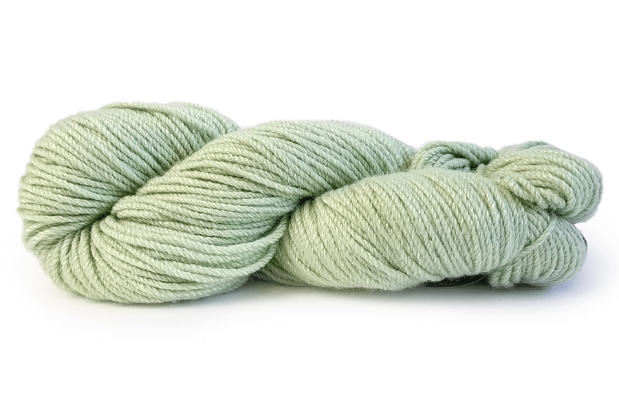 A photo of a mint colored hank of Simplinatural yarn.