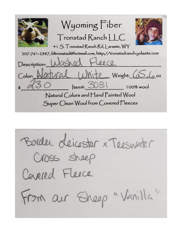 Tronstad Ranch Natural White Fleece from Vanilla 65.6 oz
