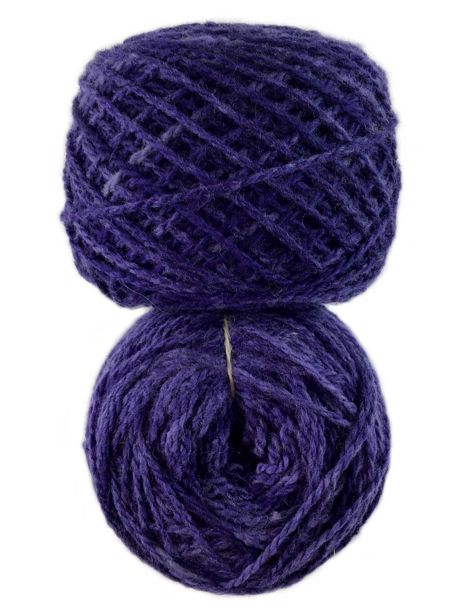 Photo of two balls of purple Tronstad yarn