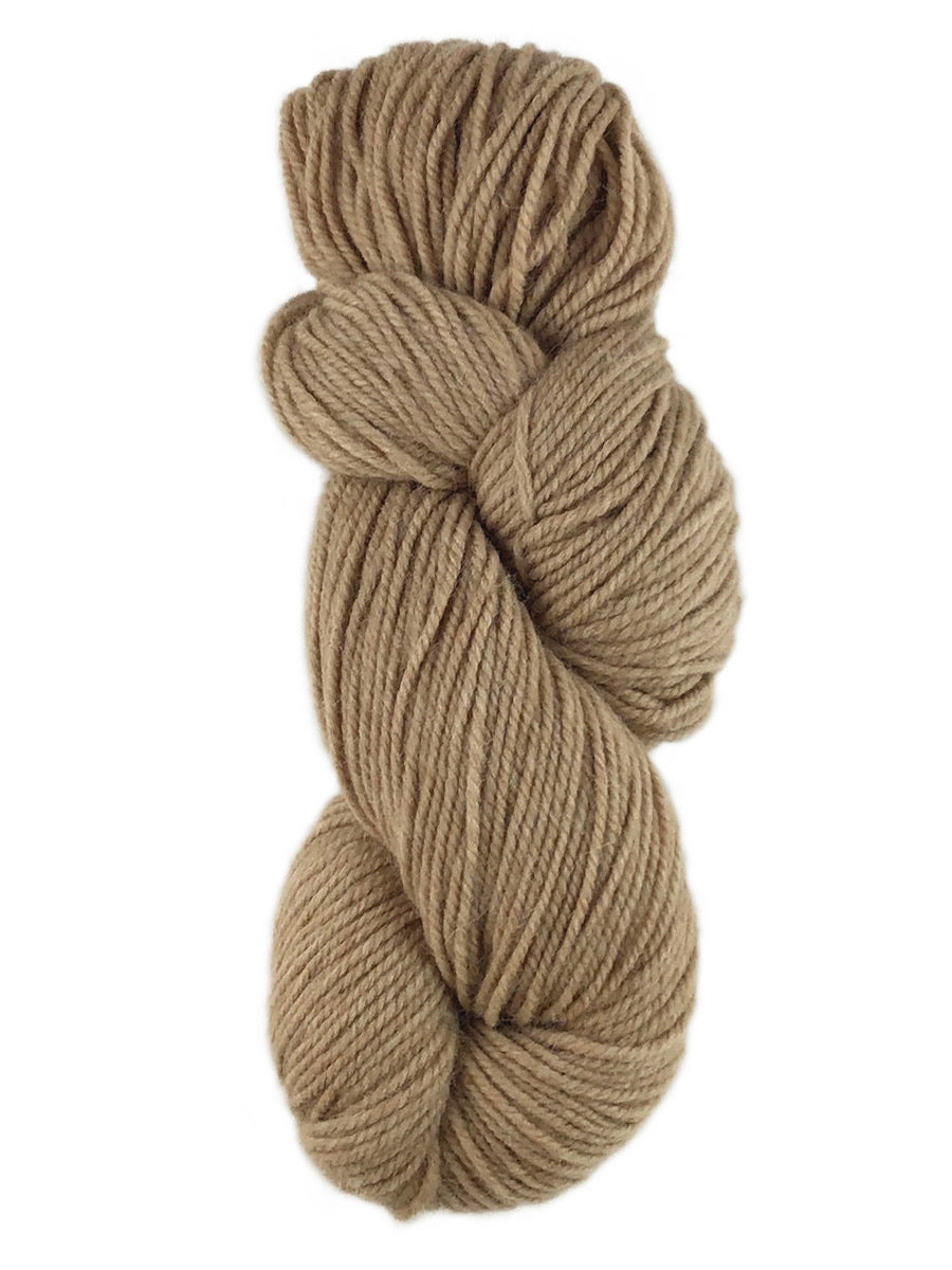 A brown skein of Berroco Ultra Alpaca Natural yarn color taupe