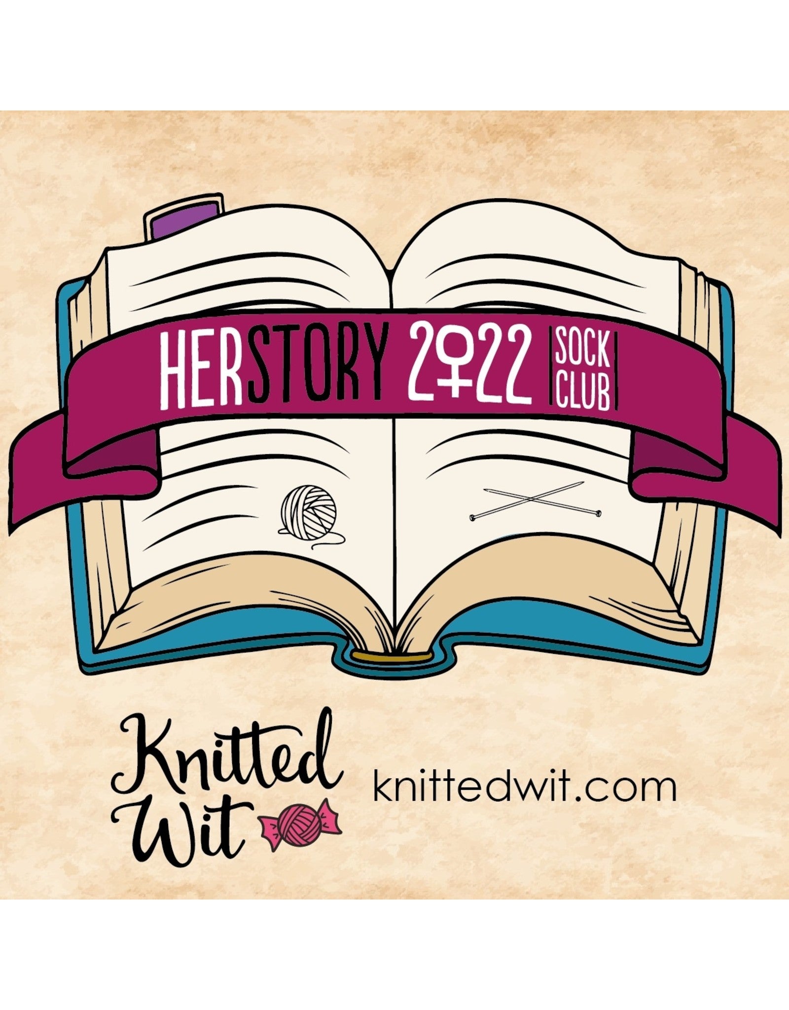 Knitted Wit Herstory 2022 club graphic