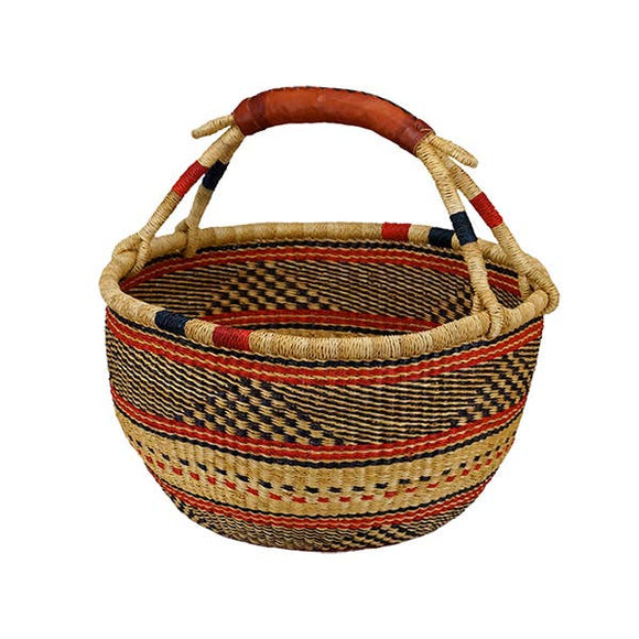 African Bolga Baskets: Medium Round