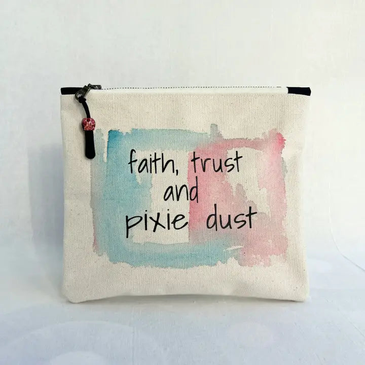 Pretty Clever Words - Canvas Zipped Bags