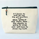 Pretty Clever Words - Canvas Zipped Bags-7