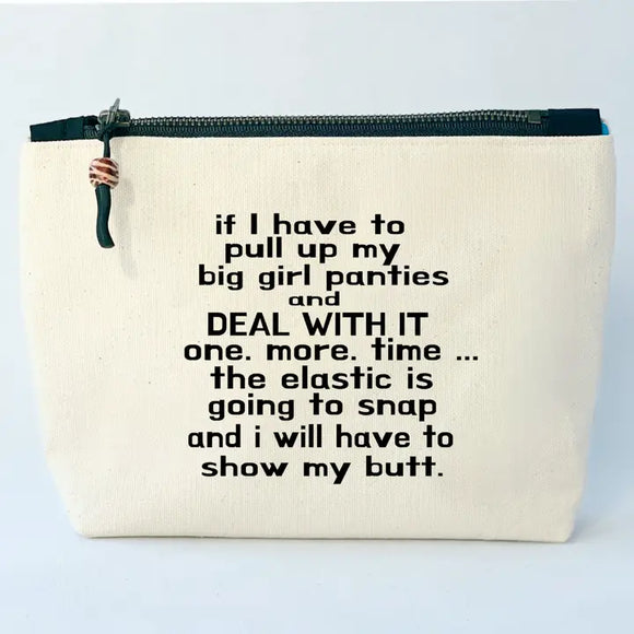 Pretty Clever Words - Canvas Zipped Bags