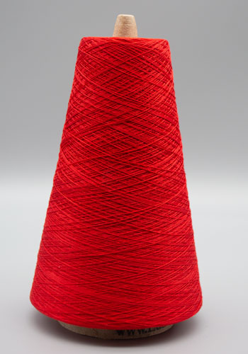 Lunatic Fringe Yarns 10/2 Mercerized Cotton Tubular Spectrum 8 oz cone color red