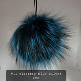 Fur Pompoms Small by Schildkraut color blue and black