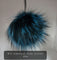 Fur Pompoms Small by Schildkraut color blue and black