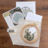 Mediterranean Medallion - Cross stitch hoop kit from Avlea Folk Embroidery