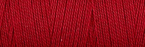 Upclose shot of 8/2 Organic Weaving Cotton in the color classic red