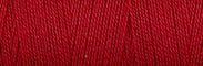 Upclose shot of 8/2 Organic Weaving Cotton in the color classic red