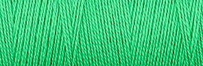 Upclose shot of 8/2 Organic Weaving Cotton in the color green 