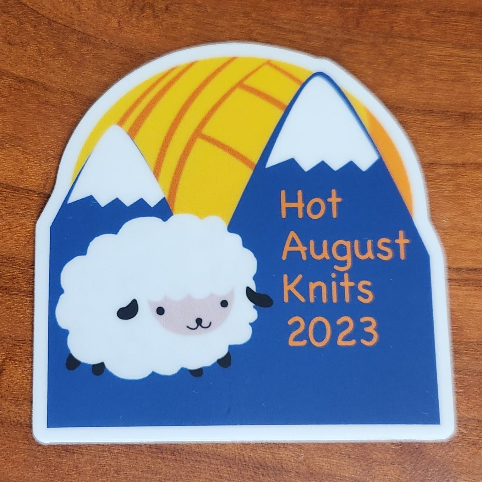 Hot August Knits Yarn 2023 commemorative Sticker