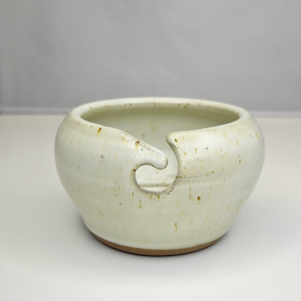 Muddy Mountain Pottery Yarn Bowl – Size 2, #52 color white