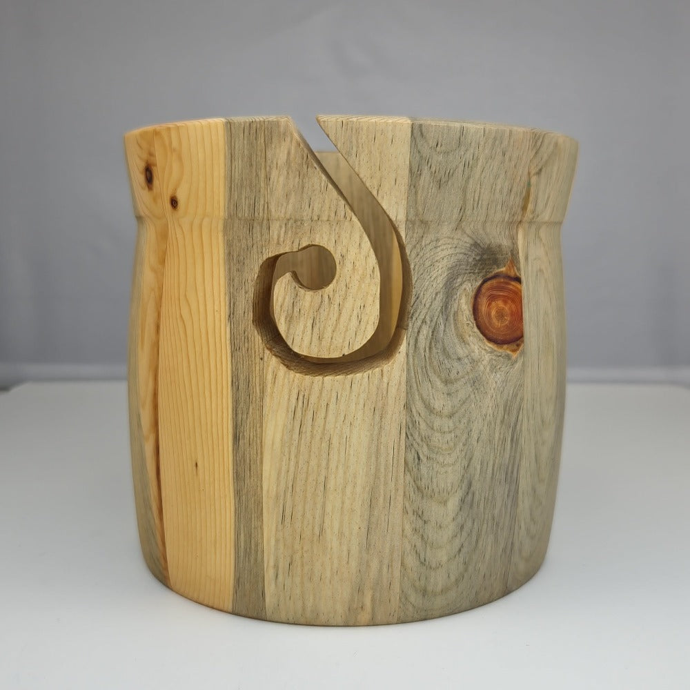 Jerry Ertle One-of-a-Kind Wood Yarn Bowl – Beetle Kill Pine #155
