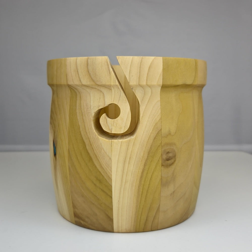 Jerry Ertle One-of-a-Kind Wood Yarn Bowl – Poplar #159