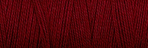 Upclose shot of 8/2 Organic Weaving Cotton in the color deep red