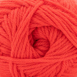 Close-up of a ball of bright red yarn