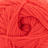 Close-up of a ball of bright red yarn