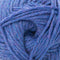 A close-up of twisted yarn in a heathered periwinkle blue and lavender-purple colorway.