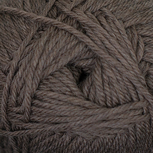 Close-up of a ball of brown yarn