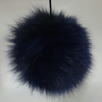 Fur Pompoms Small by Schildkraut color navy