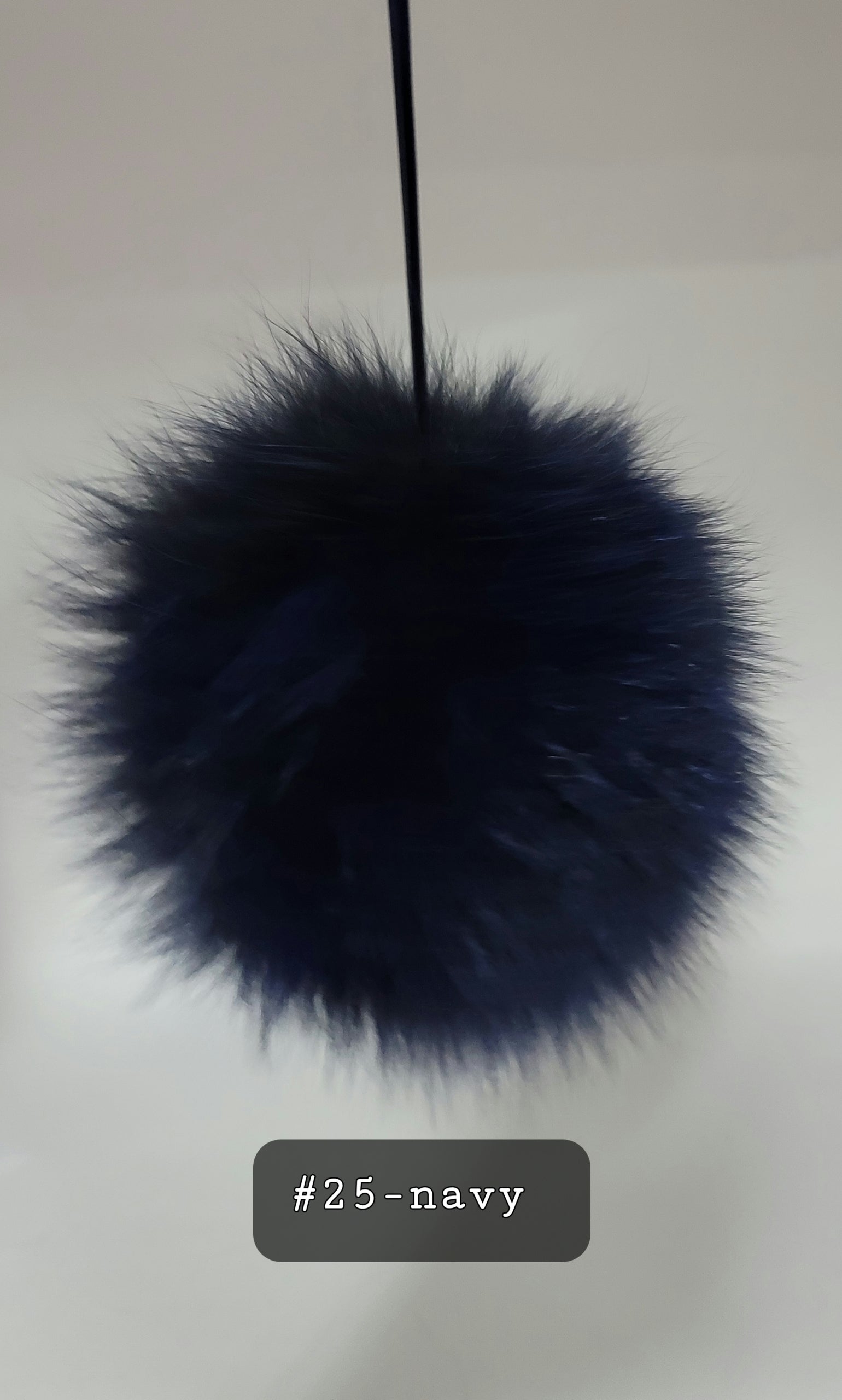 Fur Pompoms Small by Schildkraut color navy