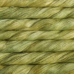 Close-up of green yarn strands
