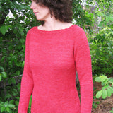Neck Down Boat Neck Pullover by Knitting Pure & Simple