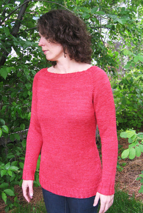 Neck Down Boat Neck Pullover by Knitting Pure & Simple