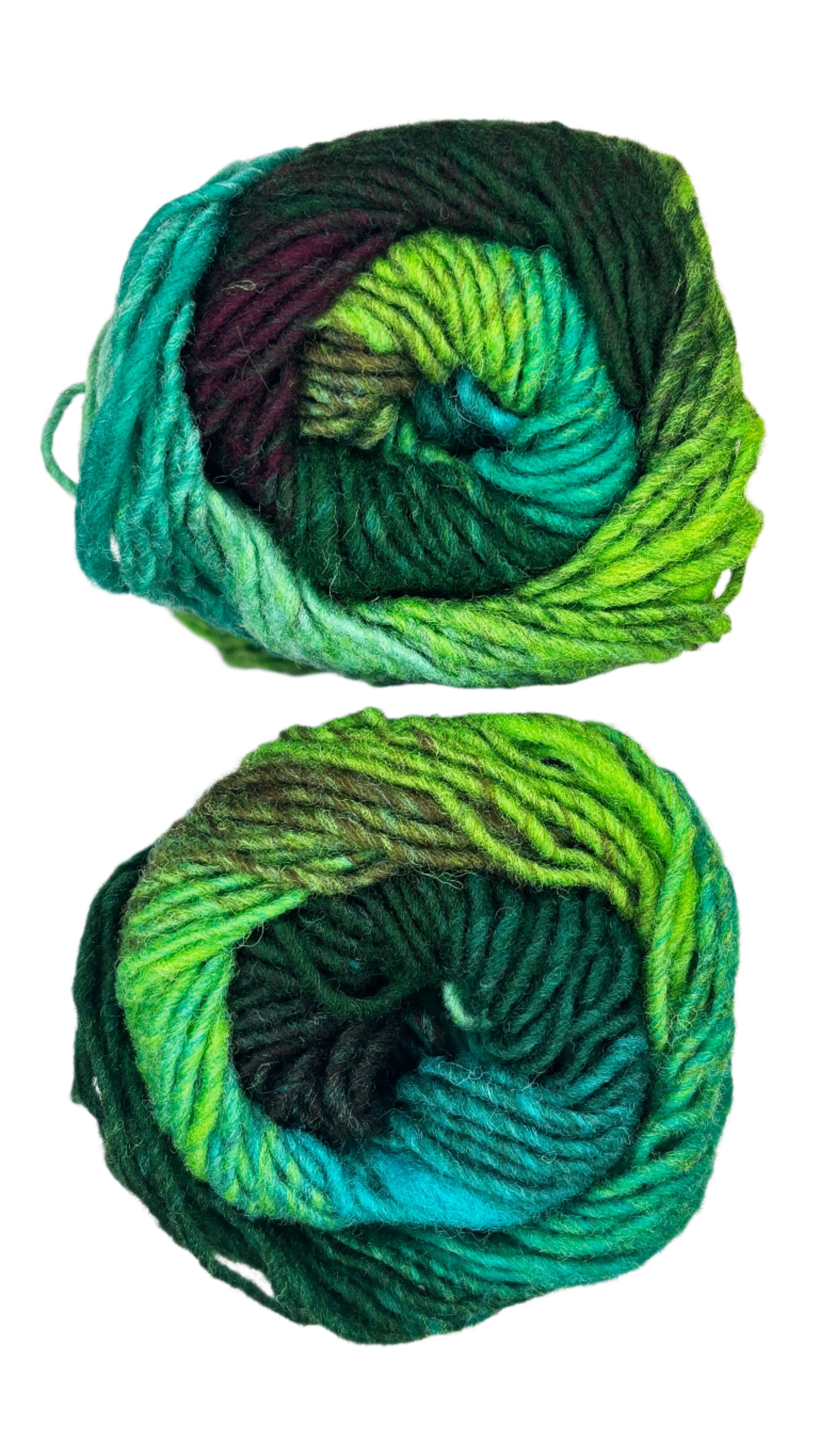 Blue green ball of yarn 