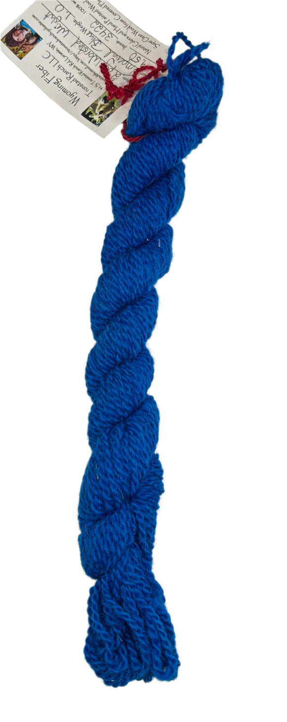 Imperial blue mini skein of yarn 