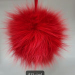 Fur Pompoms Small by Schildkraut color red