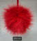 Fur Pompoms Small by Schildkraut color red