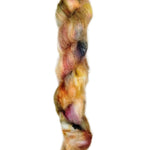 Skein of superkid mohair silk lace weight yarn color pink blue brown
