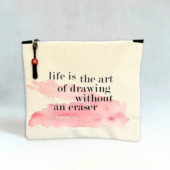 Pretty Clever Words - Canvas Zipped Bags