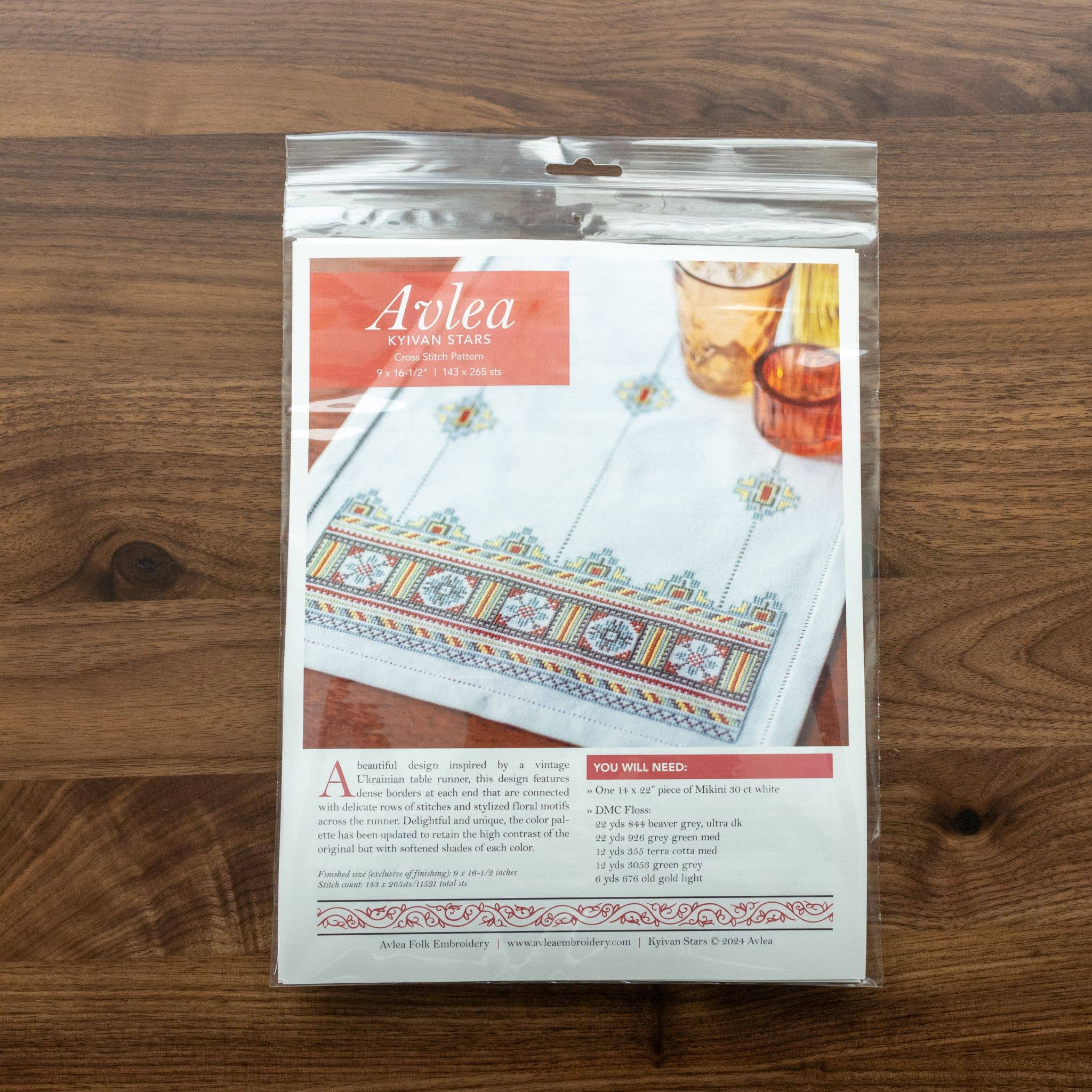 Avlea Folk Embroidery - Kyivan Stars cross stitch kit