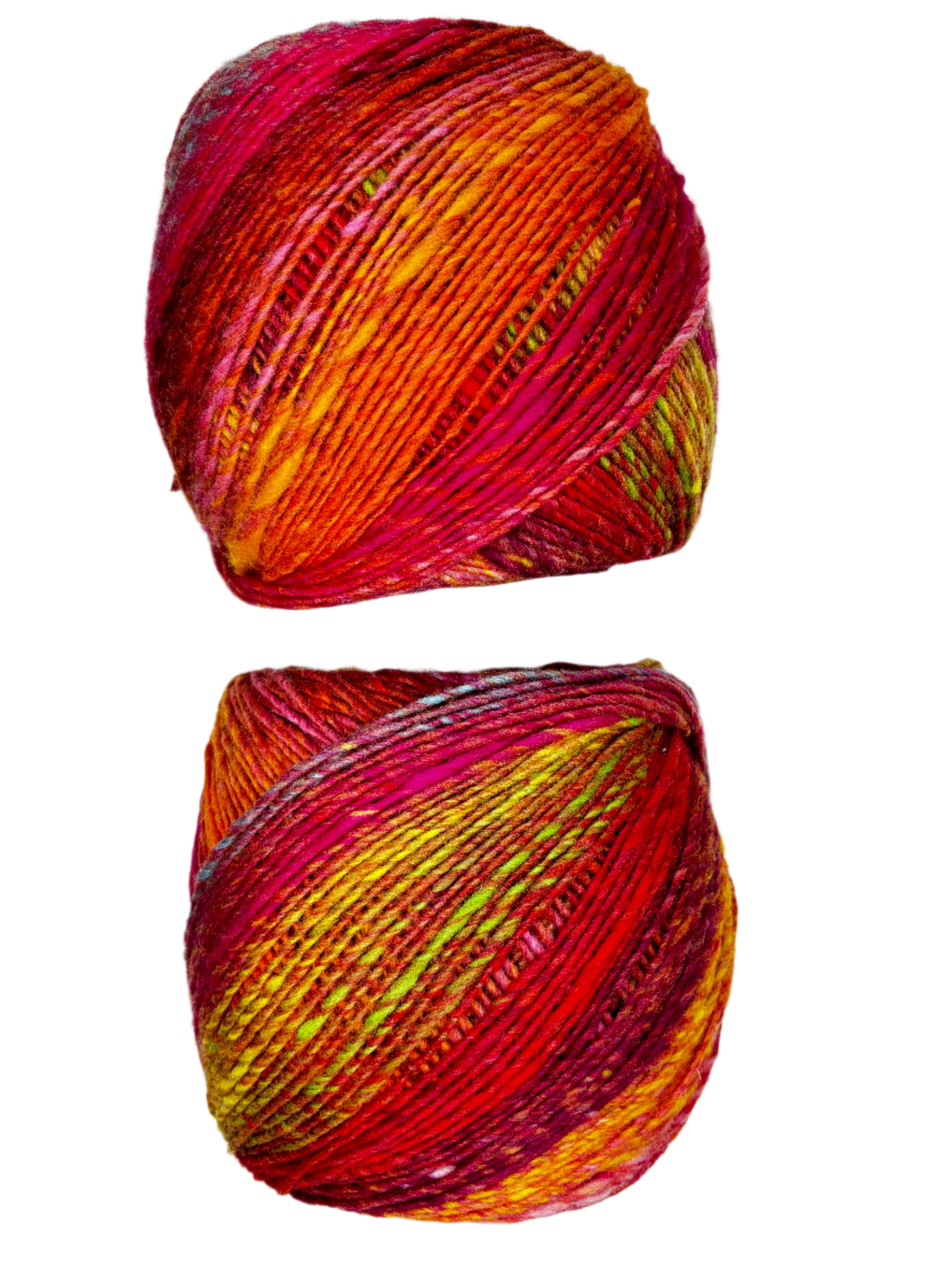 red orange green yellow ball of yarn 