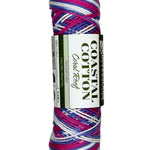 Purple pink white skein of yarn 