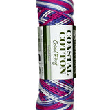 Purple pink white skein of yarn 