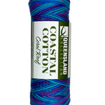 teal blue purple skein of yarn 