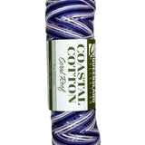 purple white skein of yarn 