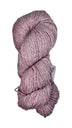 A skein of Berroco Vintage Worsted yarn color color Rose quartz pink