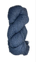 A skein of Berroco Vintage Wool Yarn in the color heathered navy blue