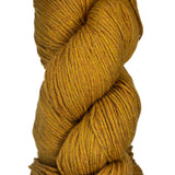 A skein of Berroco Vintage Worsted yarn color Orange Marmalade 