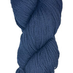 A skein of Berroco Vintage Worsted yarn color navy blue