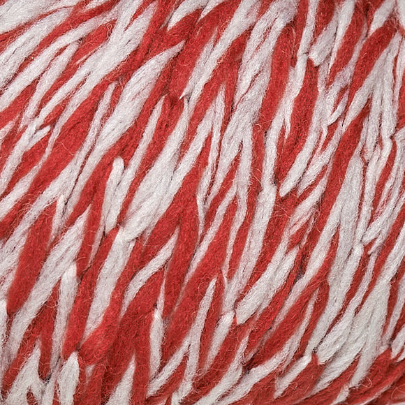 ball of berroco bestie yarn color red and white