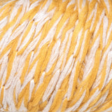 ball of berroco bestie yarn color white and yellow