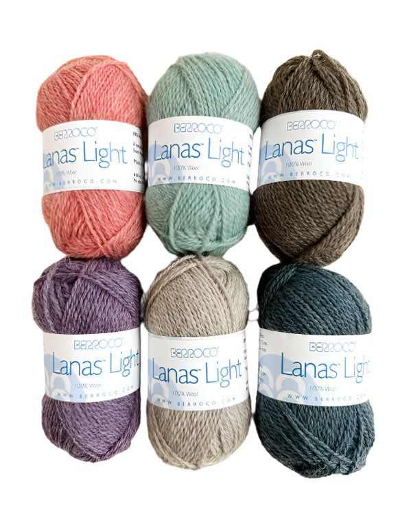 Lanas Light mini pack  of yarn in  spring like colors